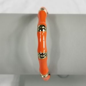 SEQUIN NORDSTROM GOLD CORAL BAMBOO BANGLE BRACELET
